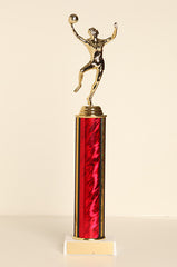 Female Basketball Jump Hook Tube Trophy