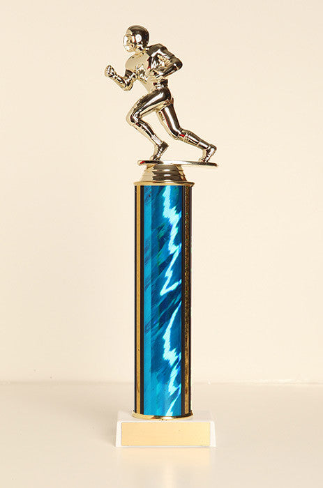 Male Football Runner Tube Trophy