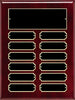 Perpetual 12 Plate High Gloss Rosewood Plaque 9 inch x 12 inch - Black or gold