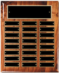 Perpetual 24 Plate High Gloss Walnut Plaque 10-1/2 inch x 13 inch