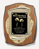 Walnut Veneer Plaque with Scroll Frame 10 inch x 12 inch or 11 inch x 14 inch