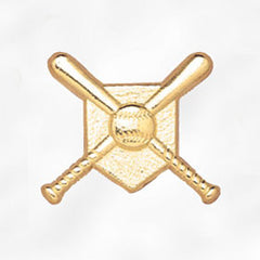 Sports and Chenille Pins - Crossed Bats & Ball