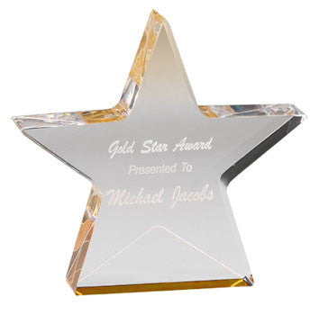 Gold Reflections Star Acrylic