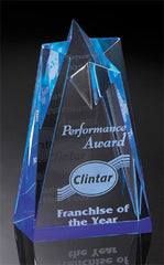 ACRYLIC AWARDS - Star Tower Reflective SeriesReflective Series - STAR  blue in three sizes