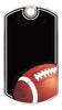 Black Beauty Dogtags - 1-1/8 inches x 2 inches - Football
