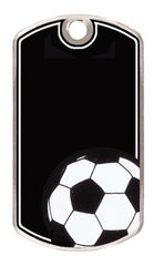 Black Beauty Dogtags - 1-1/8 inches x 2 inches - Soccer