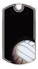 Black Beauty Dogtags - 1-1/8 inches x 2 inches - Volleyball