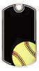Black Beauty Dogtags - 1-1/8 inches x 2 inches - Softball