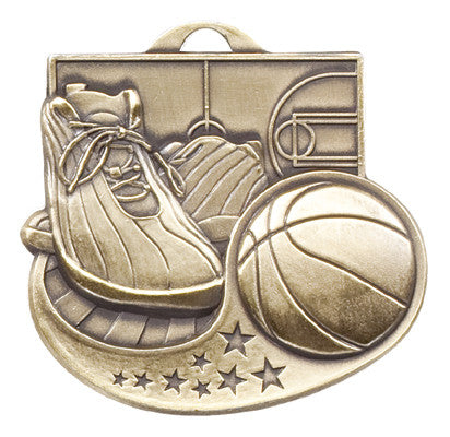 Victory Trophy Medals - Basketball - 2 inch Star Blast sport medals series II