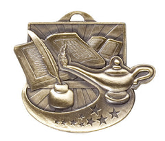 Victory Trophy Medals - Lamp Of Knowledge - 2 inch Star Blast sport medals series II