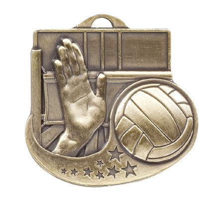 Victory Trophy Medals - Volleyball - 2 inch Star Blast sport medals series II