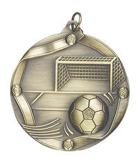 Ribbon Series Sport Medals - 2 1/4 inch  Medal with ribbon  - Soccer