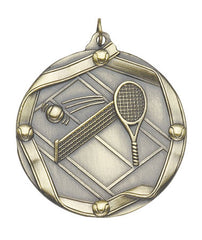 Ribbon Series Sport Medals - 2 1/4 inch  Medal with ribbon  - Tennis