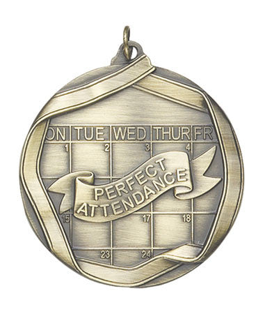 Ribbon Series Sport Medals - 2 1/4 inch  Medal with ribbon  - Perfect Attendance