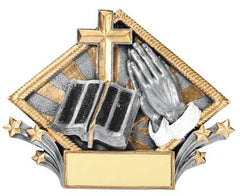 Religion Resin Diamond Plate, 7-1/2  inch x 6 inch - Stand or Hang