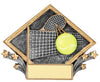 Tennis Resin Diamond Plate, 7-1/2  inch x 6 inch - Stand or Hang