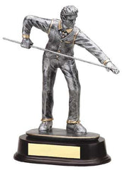 Male Billiards, Silver with Gold Trim 9 inch