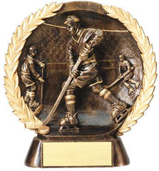 Ice Hockey High Relief Resin Plate 5-1/2  inch or 7-1/2  inch