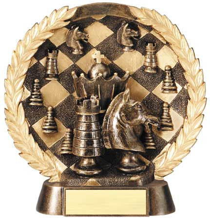 Chess High Relief Resin Plate 7-1/2  inch