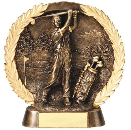 Male Golf High Relief Resin Plate 7-1/2 inch
