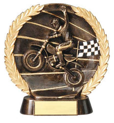 Motocross High Relief Resin Plate 7-1/2  inch