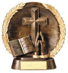 Religion High Relief Resin Plate 7-1/2  inch