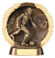 Male Soccer High Relief Resin Plate 5-1/2  inch or 7-1/2  inch