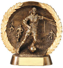 Female Soccer High Relief Resin Plate 5-1/2  inch or 7-1/2  inch