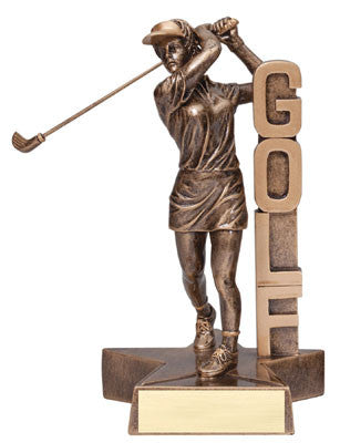 Billboard Series Female Golf Resin 6-1/2  or 8-1/2  inch