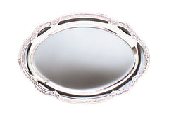 Oval Silver Plated Tray 6 inch x 9 inch, 8 inch x 12 inch