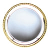 Round Silver Plated Tray with Gold Border 8 inch, 10 inch, 12 inch