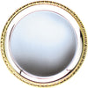 Round Silver Plated Tray with Gold Border 8 inch, 10 inch, 12 inch
