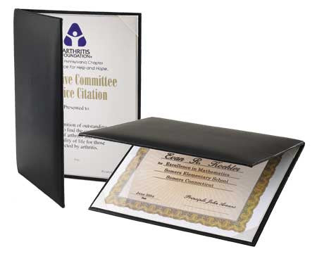 Padded Certificate Holder with Clear Acetate